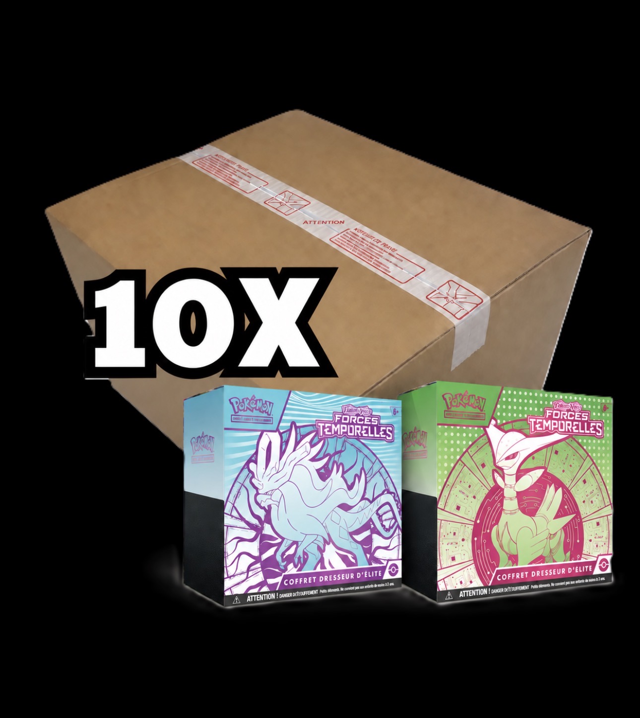 Forces Temporelles Elite Trainer Box Case (10x ETBs) - French — Japanese trading card product